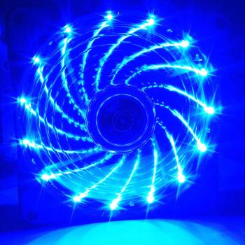 1 X 120mm LED blau Gehäuse-Lüfter / Fan transparent 12cm ----blau